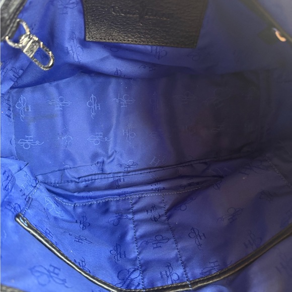 Cole Haan Black Pebbled Leather Tote Bag‎
